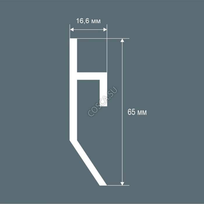 Плинтус Сosca PL004, 65x16 мм №3