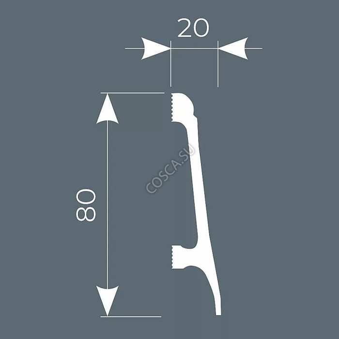 Плинтус Сosca PX018, 80x20 мм №2