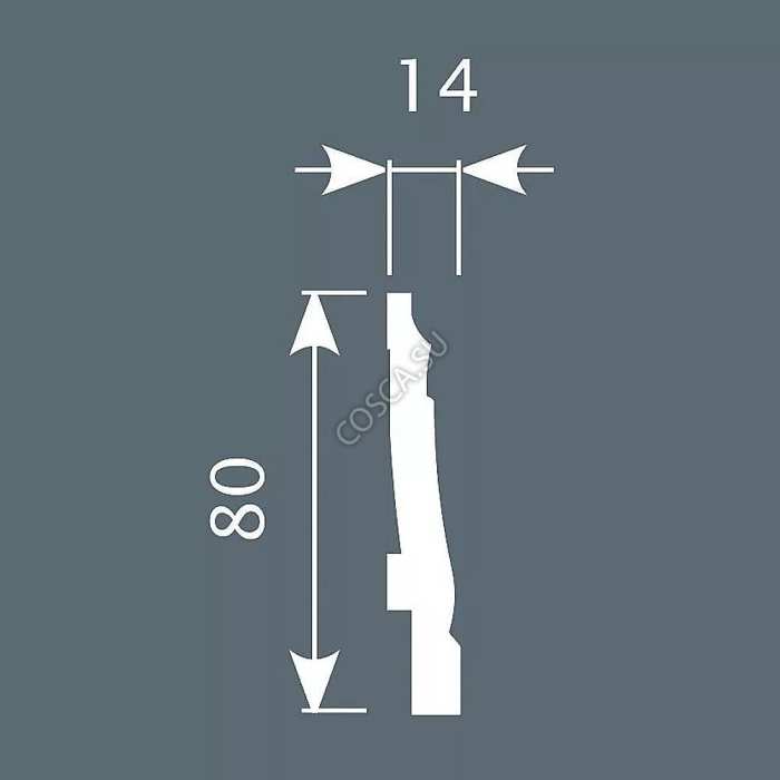 Плинтус Сosca PX024, 80x14 мм №3