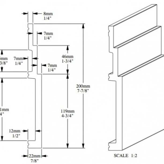 Плинтус Orac Decor Modern High Line SX181 №3