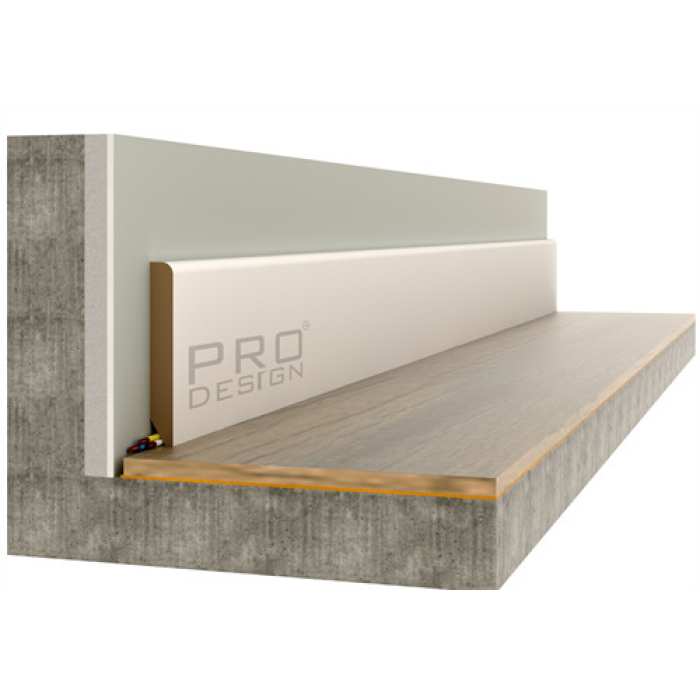 Теневой плинтус Pro Design Classic 6R матовая эмаль 12х90 мм №4