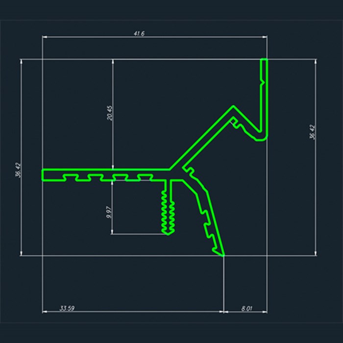 Потолочный профиль Pro Design Gipps 594 Черный №5