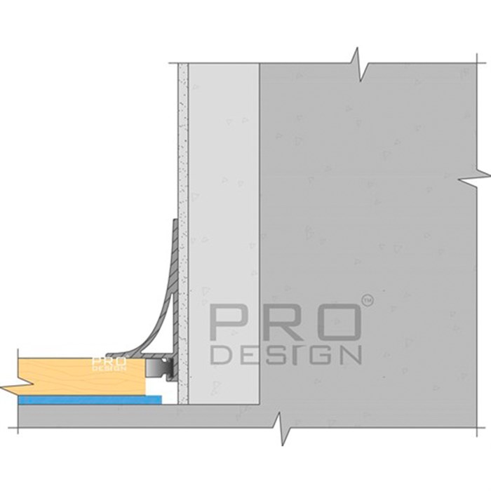 Щелевой плинтус Pro Design Corner L 584 Покраска по RAL №2