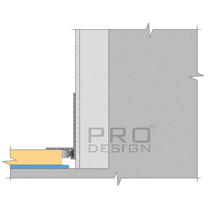 Щелевой плинтус Pro Design Mini L 601 Черный Муар №3