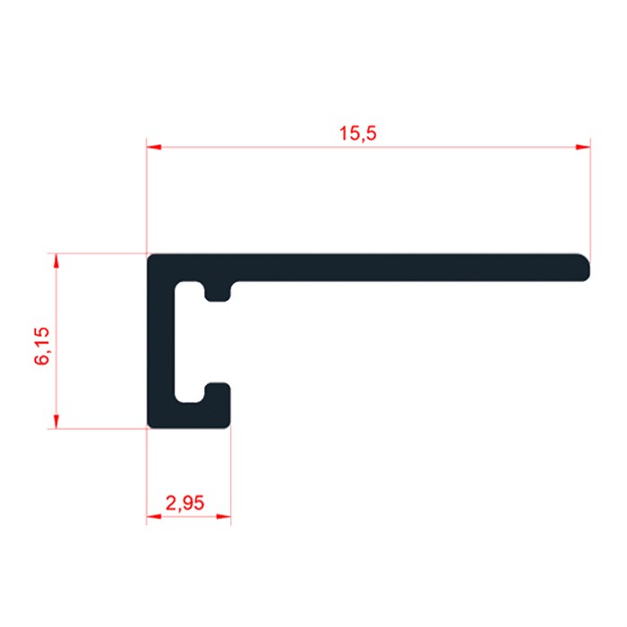 Щелевой плинтус Pro Design Mini 7067 Покраска по RAL №4