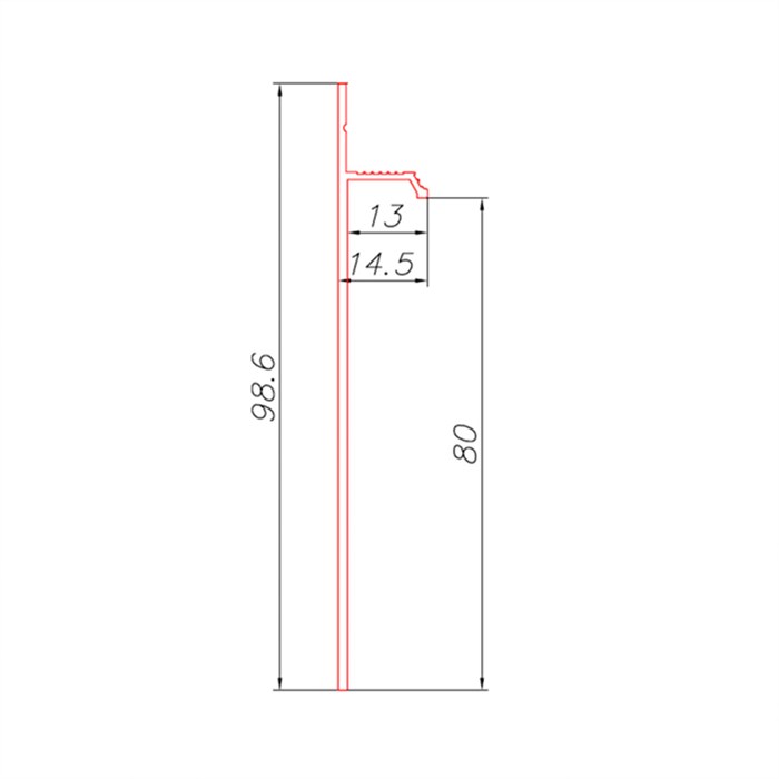 Скрытый плинтус Pro Design 323 Чёрный Муар RAL 9005 №2