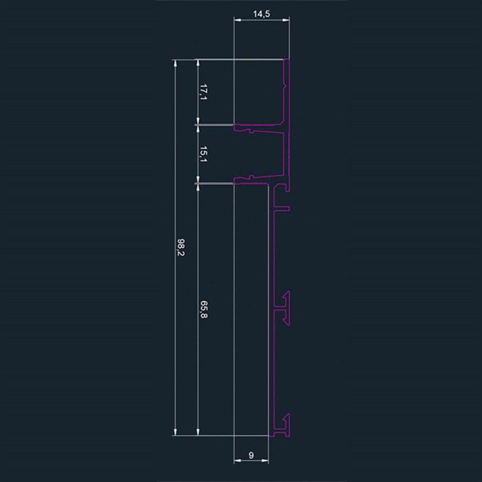 Скрытый плинтус Pro Design Combo 603 Анодированный №2