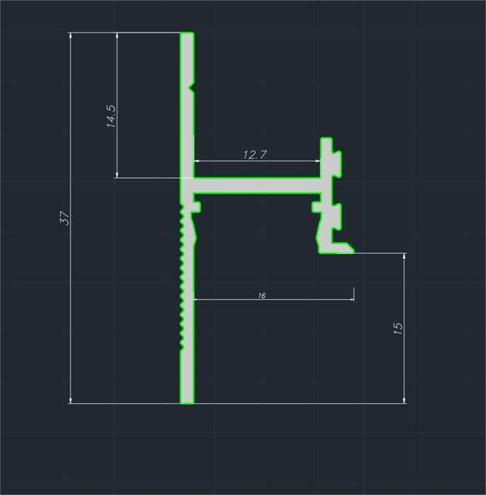 Теневой плинтус Pro Design 3213 Черный №2