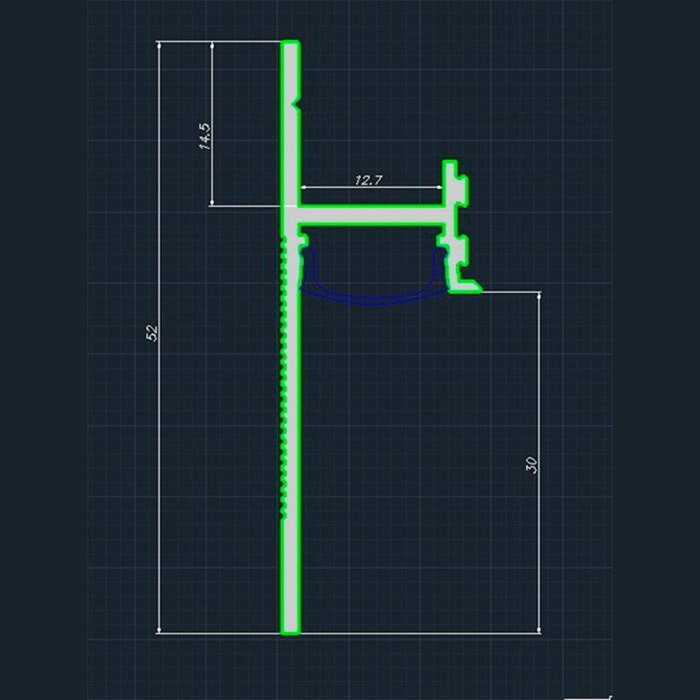 Теневой плинтус Pro Design 7209 Анодированный №5