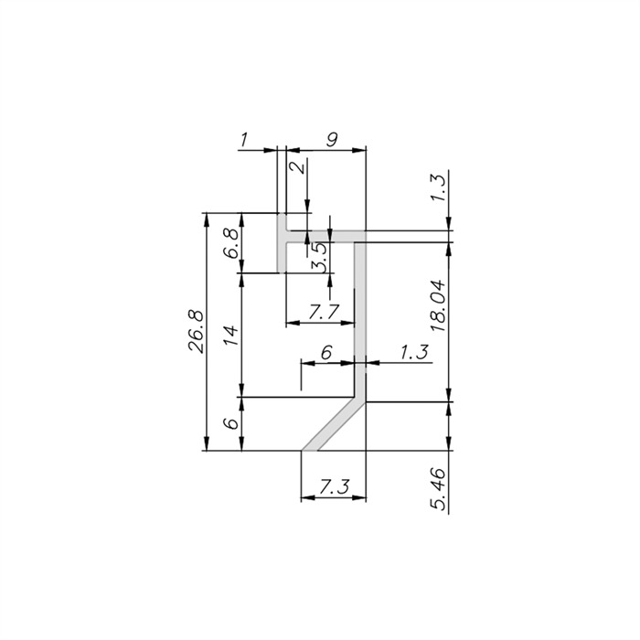 Теневой плинтус Pro Design Slim Led 9388 Черный №3