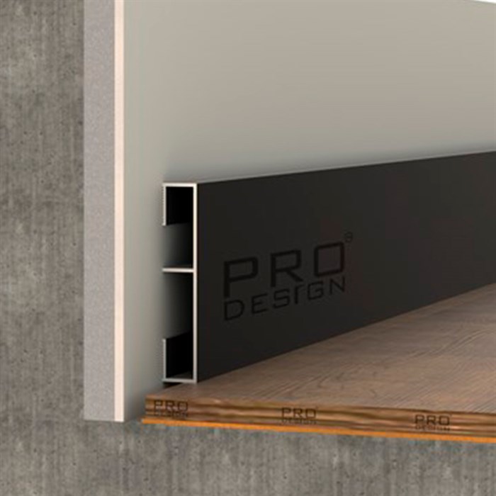 Вставка 1964 для плинтуса Pro Design 2,7 м.п. (12х80 мм) Черный муар №3