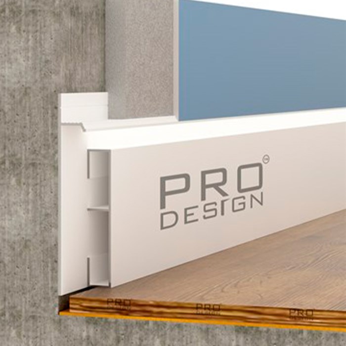 Вставка 1965 для плинтуса Pro Design 2,7 м.п. (12х70 мм) Белый муар №6