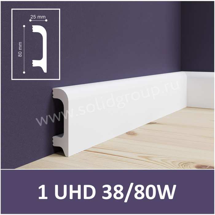 Изображение Плинтус Solid Unica UHD 38/80W