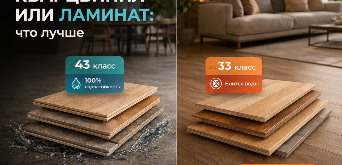 Изображение Кварцвинил или ламинат: что лучше