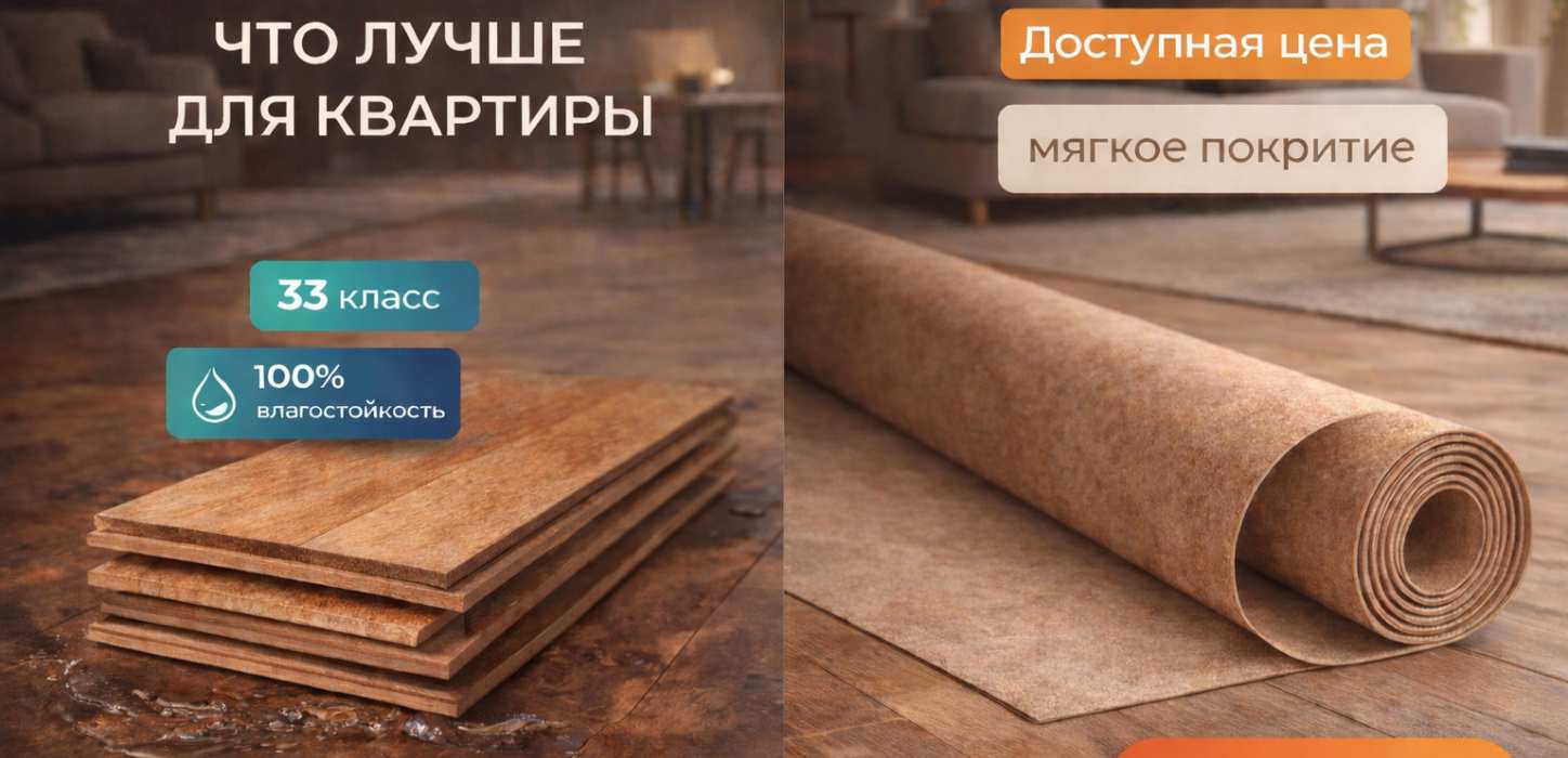 Изображение Кварцвинил или линолеум: что лучше для квартиры