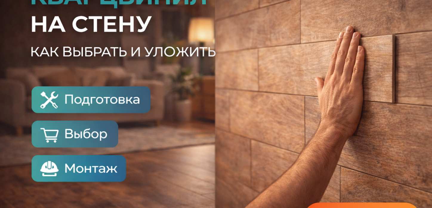 Изображение Кварцвинил на стену: как выбрать и уложить