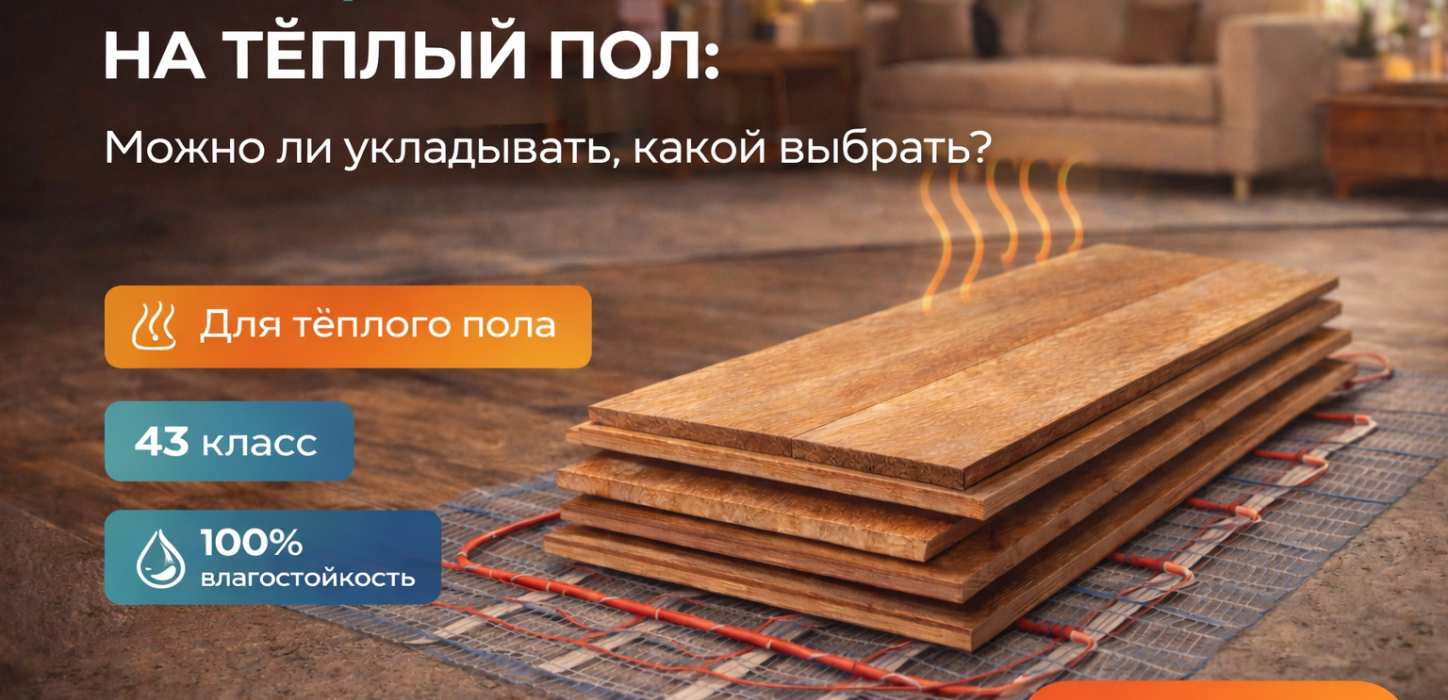 Изображение Кварцвинил на тёплый пол: можно ли, какой выбрать, укладка