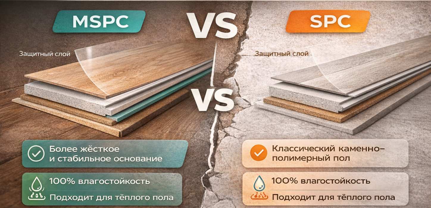 Изображение MSPC и SPC ламинат — в чём разница
