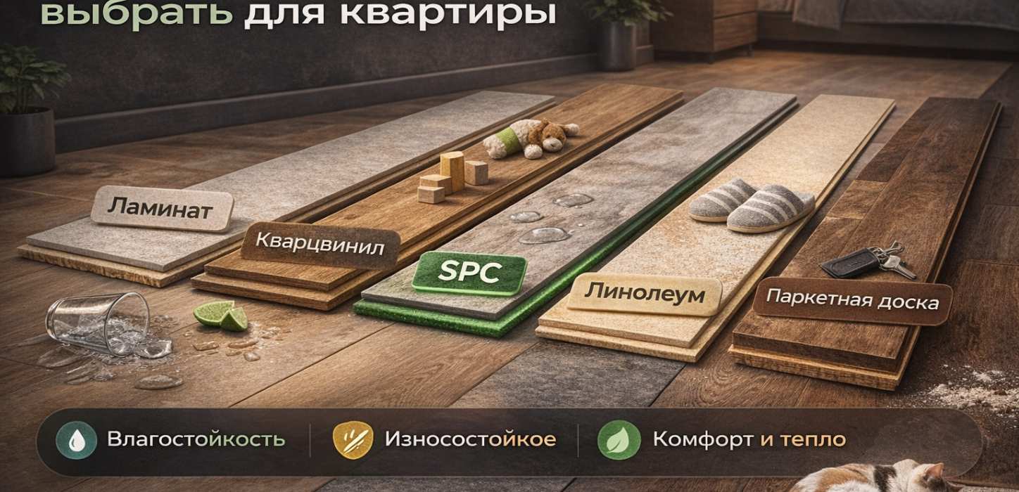 Изображение Какое напольное покрытие выбрать для квартиры