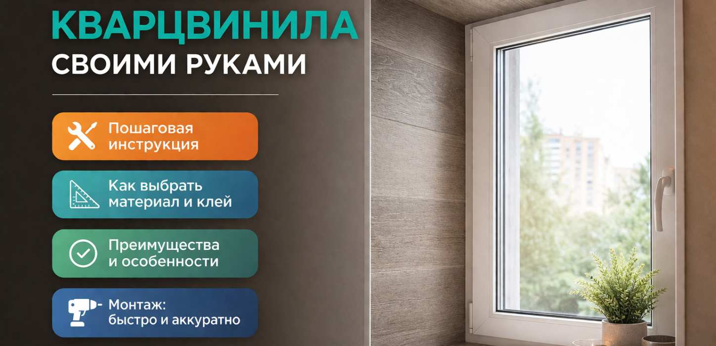 Изображение Откосы из кварцвинила своими руками