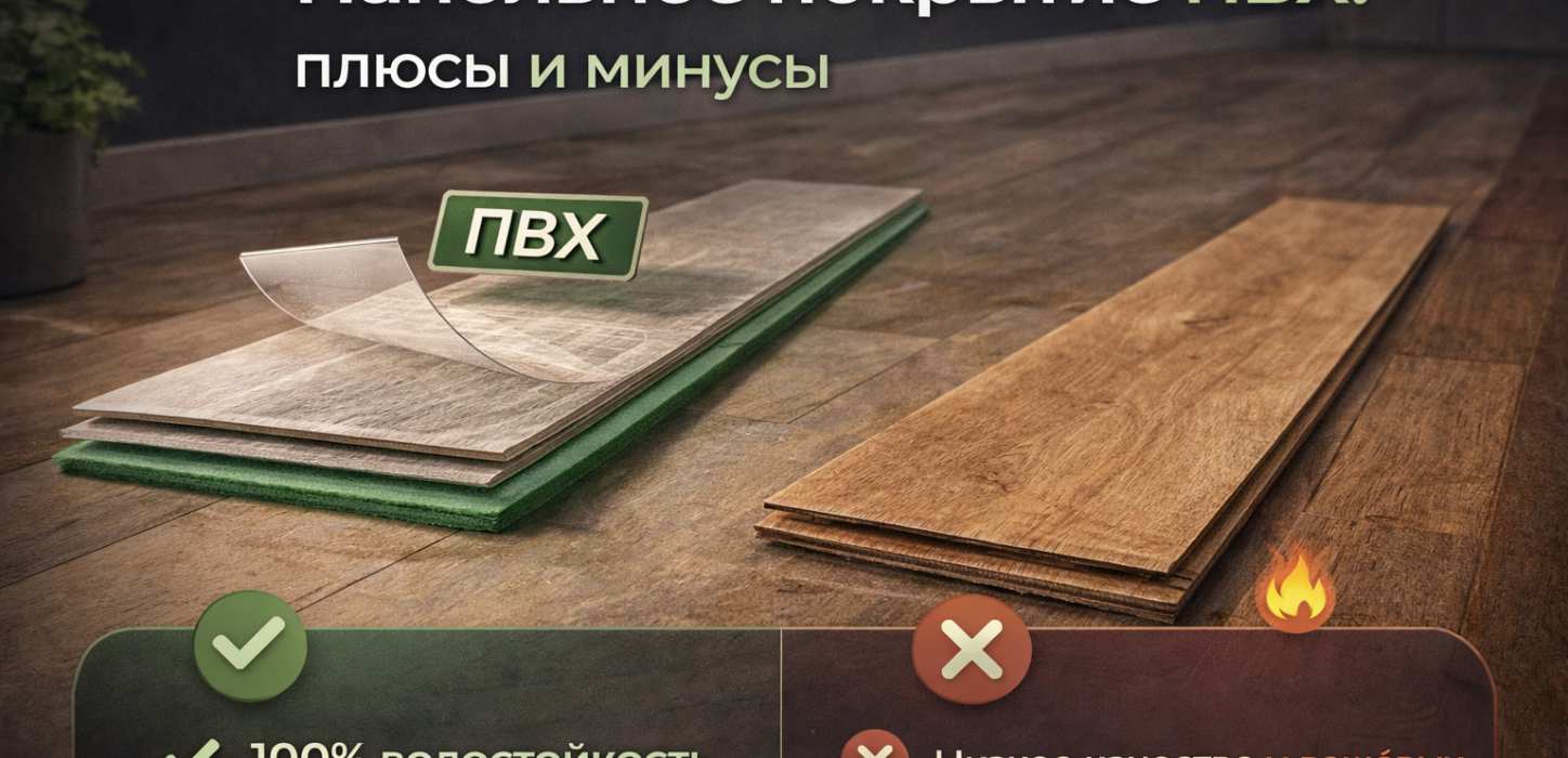 Изображение Напольное покрытие ПВХ: плюсы и минусы