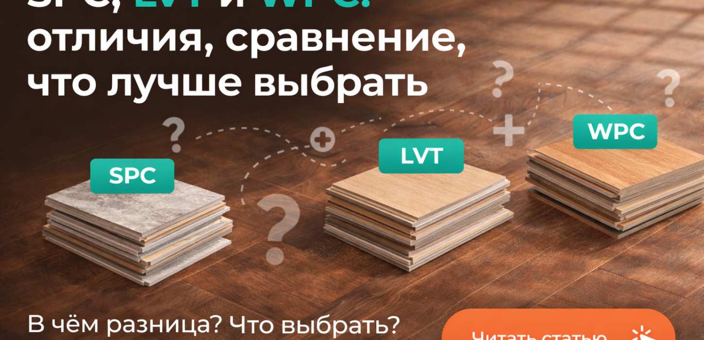 Изображение SPC, LVT и WPC: отличия, сравнение, что лучше выбрать