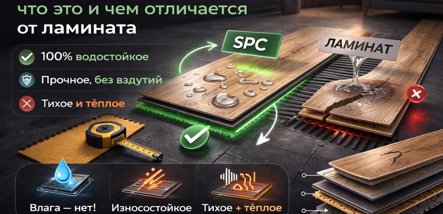 Изображение SPC-покрытие: что это и чем отличается от ламината