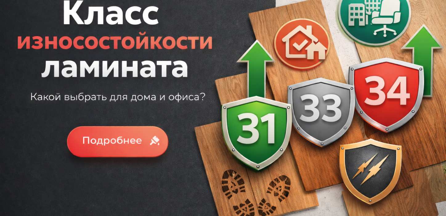 Изображение Классы износостойкости ламината: какой выбрать для дома и офиса