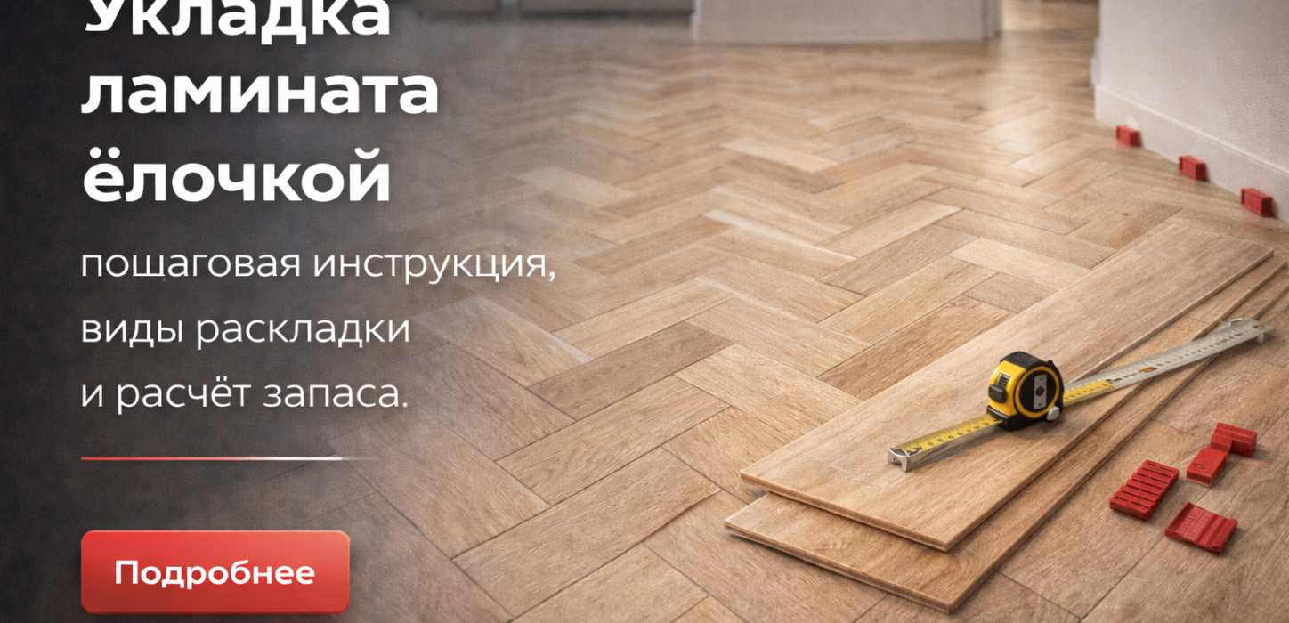 Изображение Укладка ламината ёлочкой: пошаговая инструкция, виды раскладки и расчёт запаса
