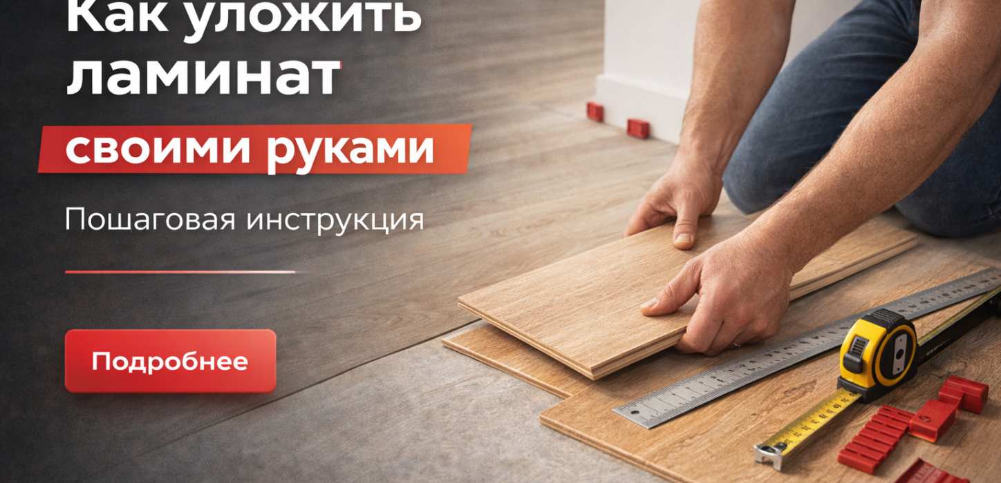 Изображение Как уложить ламинат своими руками — пошаговая инструкция