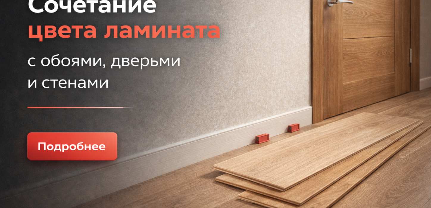Изображение Сочетание цвета ламината с обоями, дверьми и стенами
