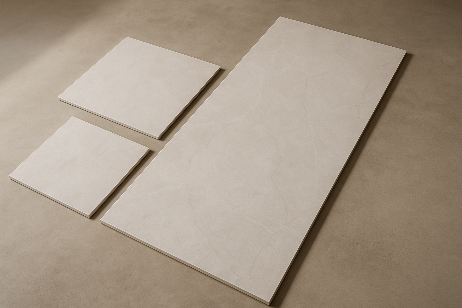 Сравнение размеров керамогранита - от 300x300 до 1200x600 мм